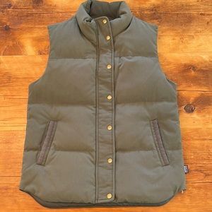 Womens Patagonia Down Vest Size Medium Olive Green